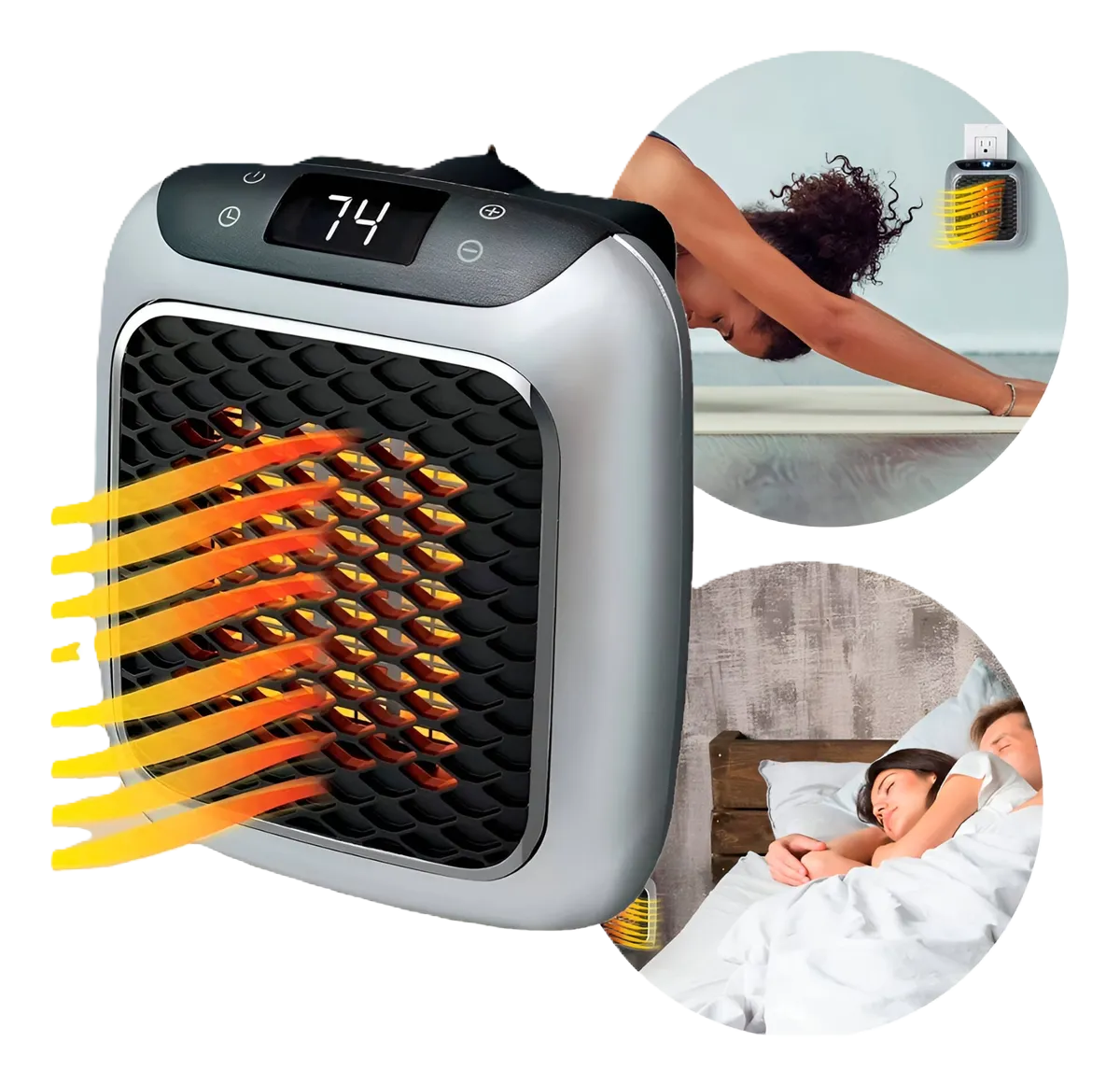 Mini calefactor silencioso